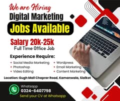 Digital Marketing Full Time Office Jobs in Sialkot