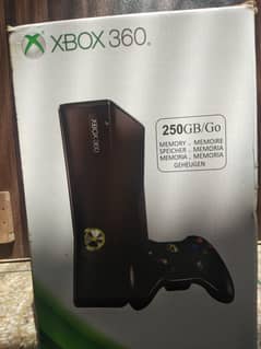 X Box 360 250GB hard with two wireless controllers jailbroken