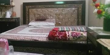 wooden bed