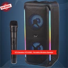 KTS-1972 Portable Bluetooth Party Speaker – Dual 3" Woofers – RGB LED
