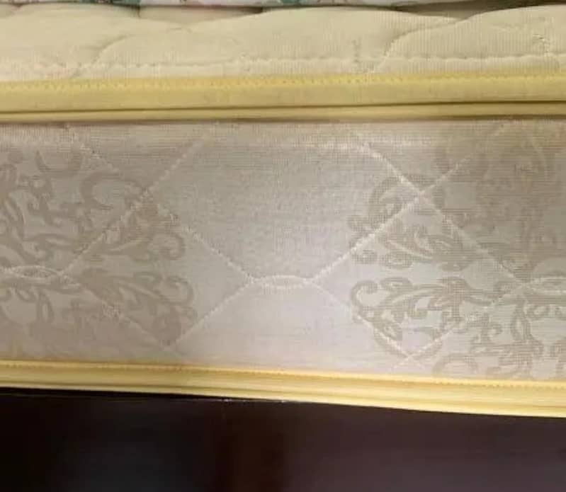 bed with side tables and dressing mirror and spring metress 5
