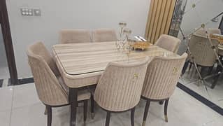 Dining Table /4,6 & 8 Chairs Dining/Wooden(top Glass)Dining/Dining Set