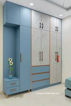 carpenter Lahore kitchen cabinet almari wall door LED rack
