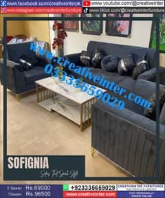 Office sofa table L shape desk corner visitor saloon set latest furnit