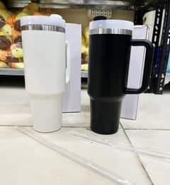 1200ml (40oz) Tumbler – Black & White | Stylish, Spill-Proof & Travel-