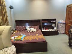 king size bed with side tables. . . ND dressing table . . . condition 10/9