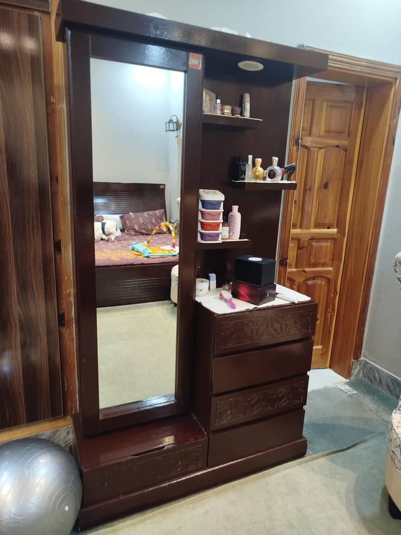 king size bed with side tables. . . ND dressing table . . . condition 10/9 1