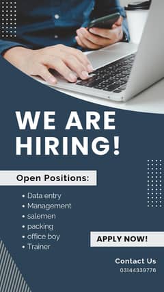 Big opportunity for male female and students