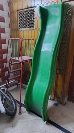 Fibre slide with iron stairs