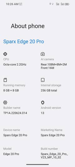 Sparx Edge 20 Pro 8/256
