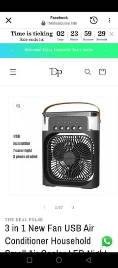 3 in 1 New Fan USB Air Conditioner Household Small Air Cooler LED Nigh