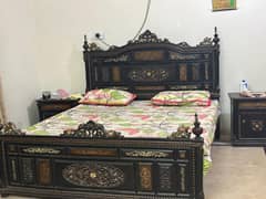 bed with side tables