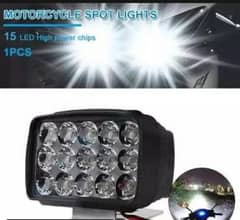 15 Bulb Universal LED Head Light Pack of 2
