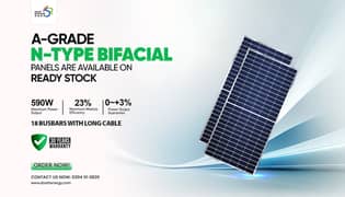 Doart 590W N-type Bifacial Solar Panels - TOPCon Technology