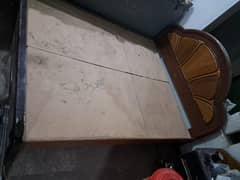 wooden bed used only in 15  with side tables