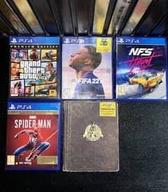 Gta 5, NFS Heat, Spiderman, Fifa22, Tomb raider.