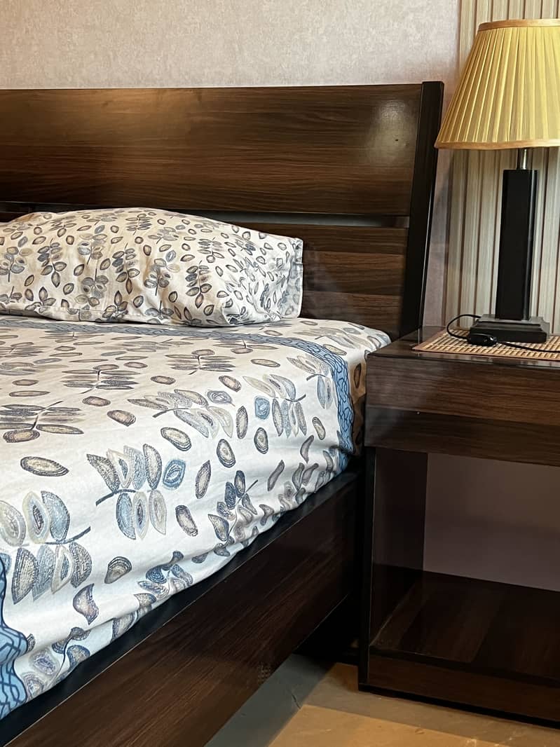 King Size New Double Bed with side Tables 4