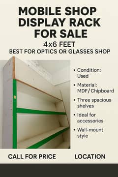 Shop Display Rack for sale 4x6 Feet/ Best option for optics or Glasses
