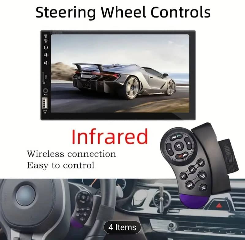 CAR MP5 PLAYER WITH WIRED ANDROID AUTO AND CARPLAY 1-DIN 3