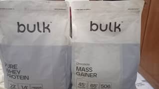 Whey protien and mass gainer of BULK company