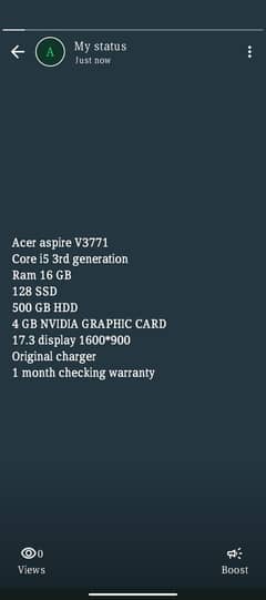 Acer GAMING Laptop 4 GB GRAPHICS CARD