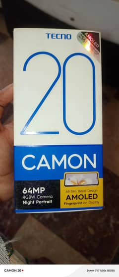 Tecno coman 20 with box