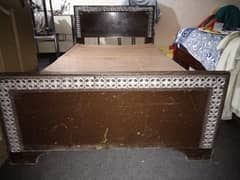 2 single bed wooden