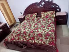 Buteiful Wooden  Double Bed  Set for Sale