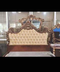 Wooden King Size bed with drawers and dressing table