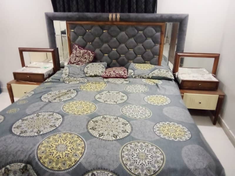 New bed set with table and chair side tables dressing table 1