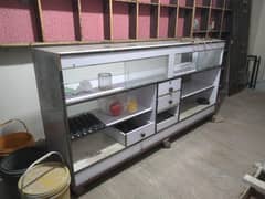 Shop counter size 7'×17" with 4 racks 03112397101