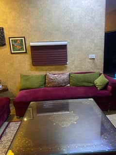 L Shaped Premium Velvet Sofa Set