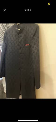 Naushemiyan sherwani for groom black