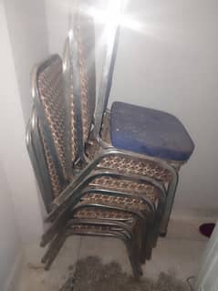 6 pairs original steel chairs for sale urgent