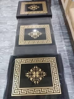 Triple Style Folding Center Table for Drawing Room