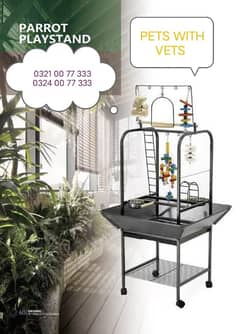 Grey | Parrot | Macaw & Cockatoo Bird Stands – Say Goodbye to Cages!