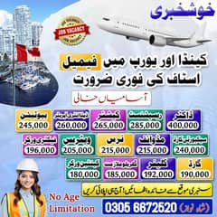 Company Visa, vacancies Available, Staff Required, Jobs In Canada