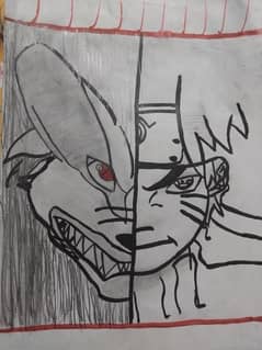 naruto and kurama drawing