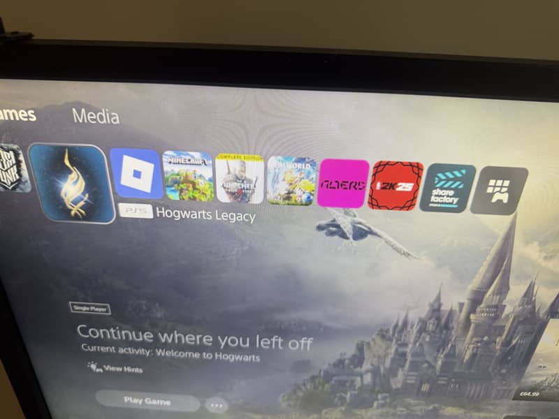 PS5 version CFI-1200A in excellent condition with 2 games and Monitor 9