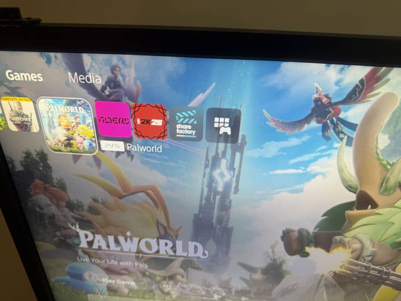 PS5 version CFI-1200A in excellent condition with 2 games and Monitor 10