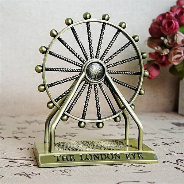 Metal Model of the London Eye – Decorative Figurine for Home, Office, and Souvenir Gift