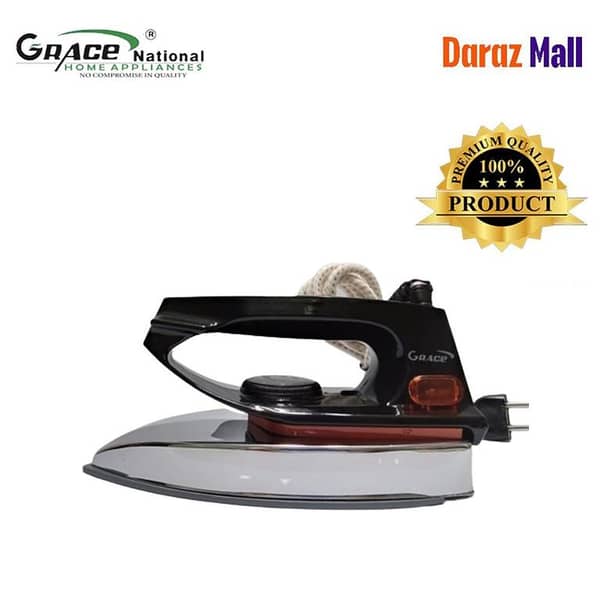 Grace. National Model 7200 Lightweight Dry Iron with Non-Stick Sole Plate, 1000 Watts, 220V