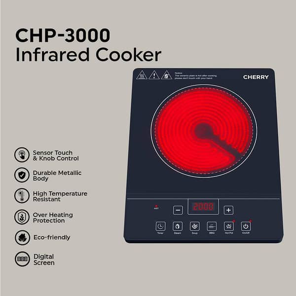 Cherry CHP-3000 Portable Energy Efficient Electric Stove/Infrared Cooker/Hot Plate