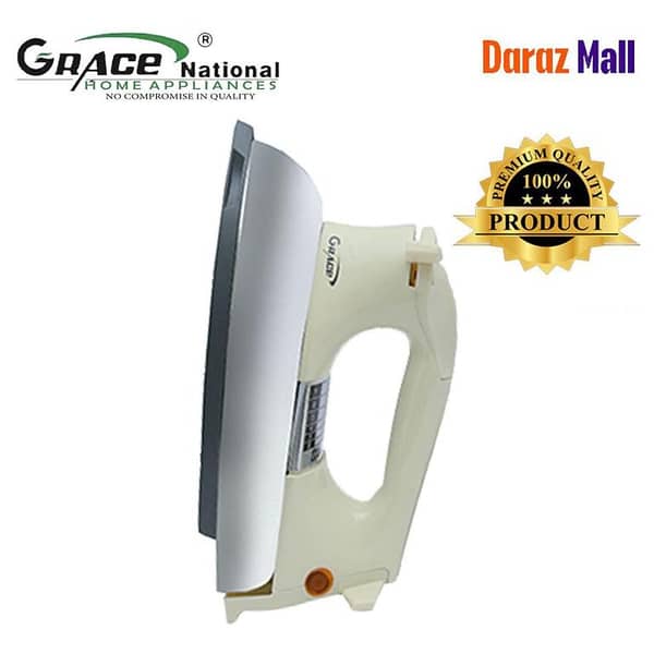 Grace National Classic Dry Iron with Heavy Weight Temperature Control Dial for All Fabrics