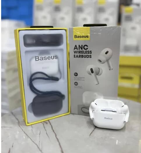 Baseus AirPods Pro 2 with Wireless Charging Case - Comfortable Wireless Earbuds, IPX4 Water Resistance, Includes Free Silicone Case
