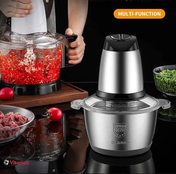 Xportius Electric Chopper - 3L & 2L Meat Grinder Qeema Machine by Vitamax