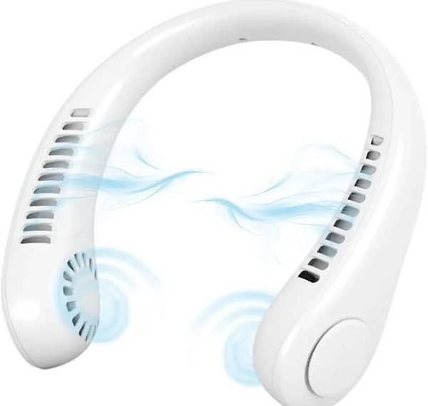 Rechargeable Bladeless Neck Fan - Electric Wireless Mini Personal Fan for Outdoor Sports, Travel, School, & Home