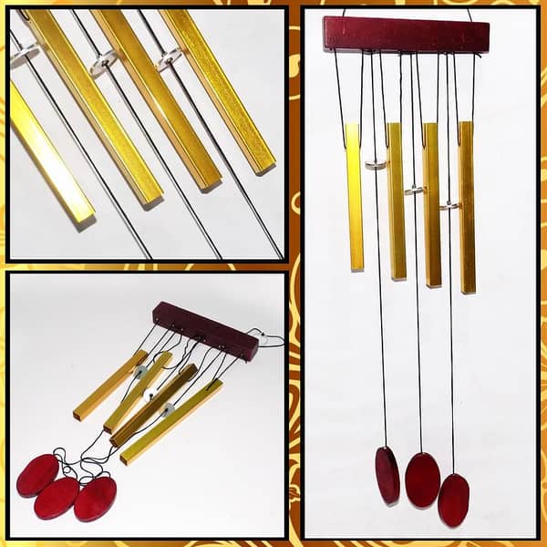 Wind Chime Wooden Lucky Fortune For Garden, Outdoor Living Yard, Home Decor, Wall Decor, Garden Wall Hanging Decoration