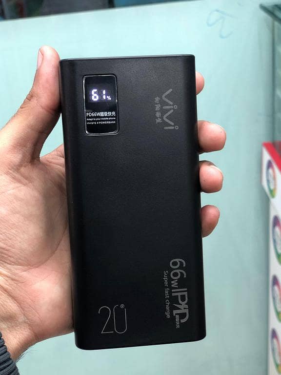 66W PD Power Bank with 20000mAh Capacity and Digital Display - Fast Charging Compatibility with Samsung, iPhone, Xiaomi, Huawei, and More