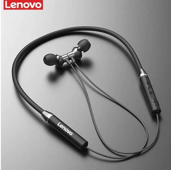 Lenovo HE05 TWS Wireless Earphones - Bluetooth 5.0 Headset with Magnetic Neckband, IPX5 Waterproof, High-Fidelity Sound, and Lightweight Design for Sports and Gaming